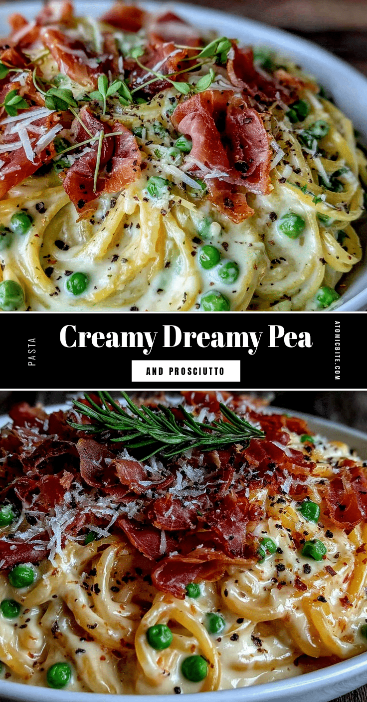 creamy pea and prosciutto pasta recipe