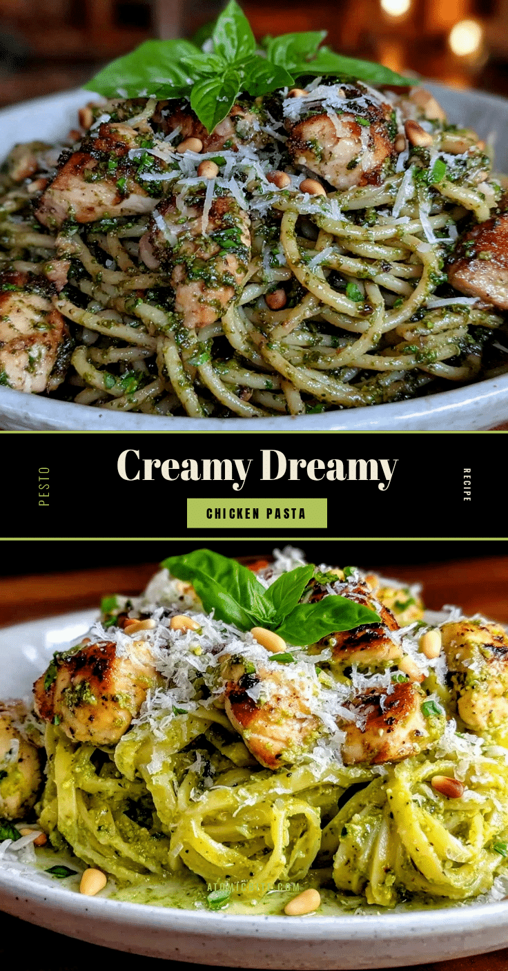 creamy pesto chicken pasta recipe