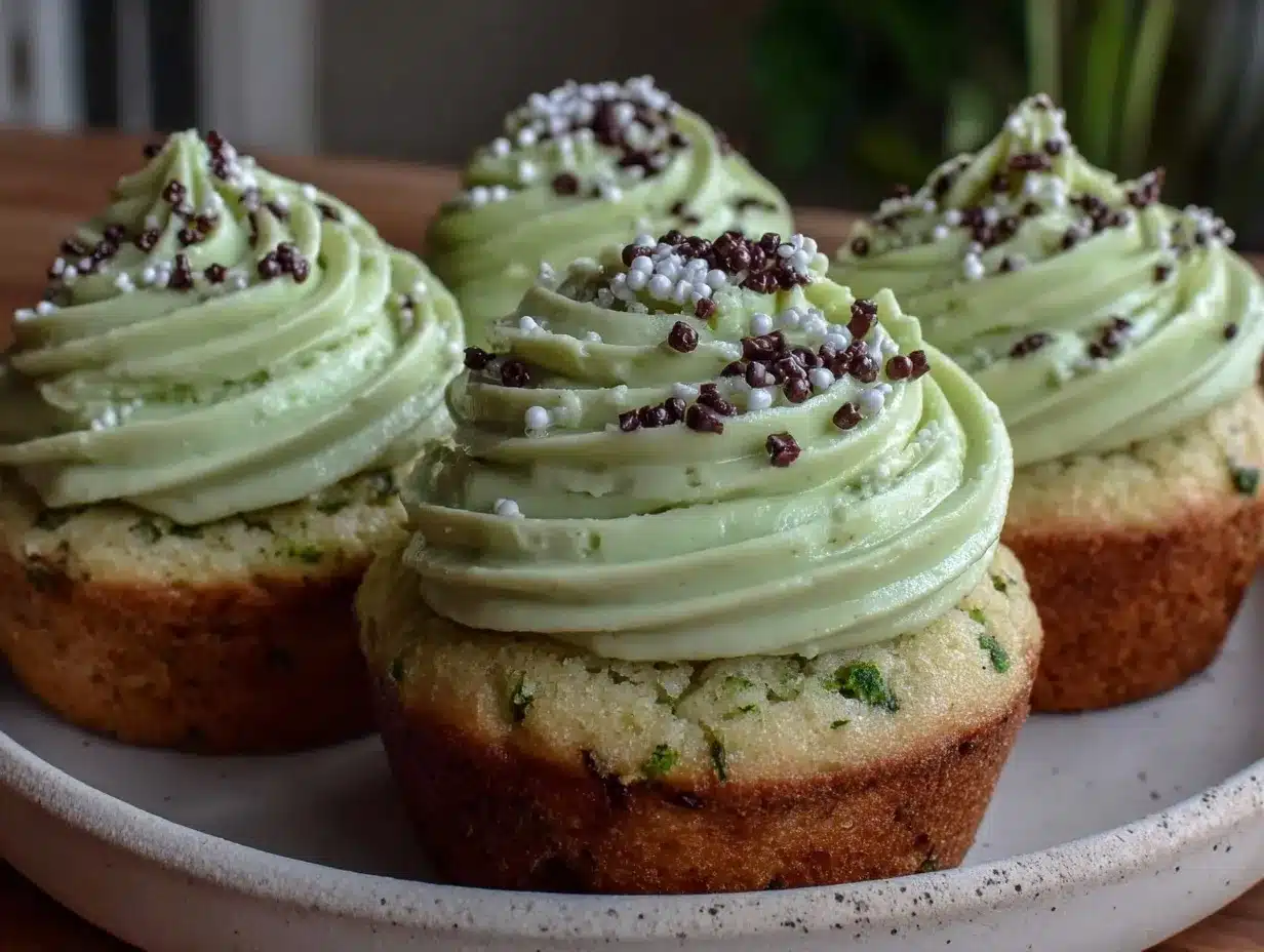 creamy shamrock shake cupcakes preparation steps