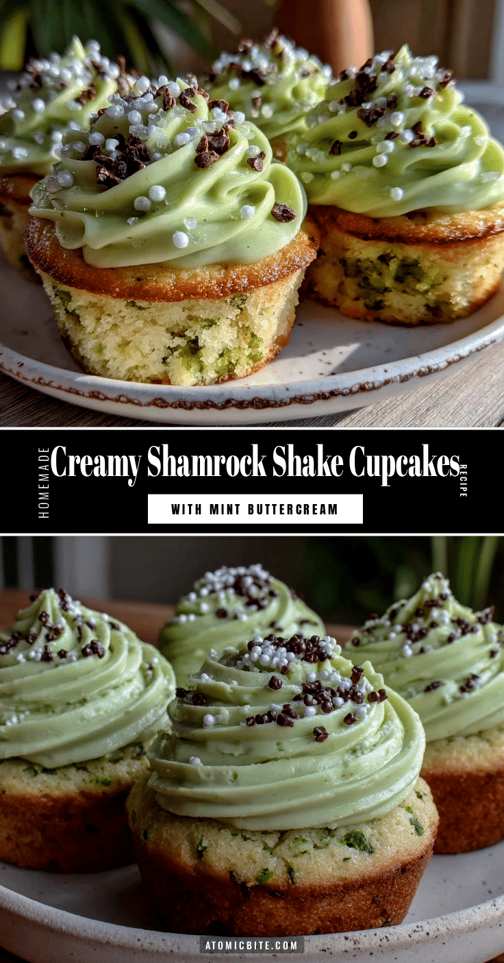 creamy shamrock shake cupcakes recipe