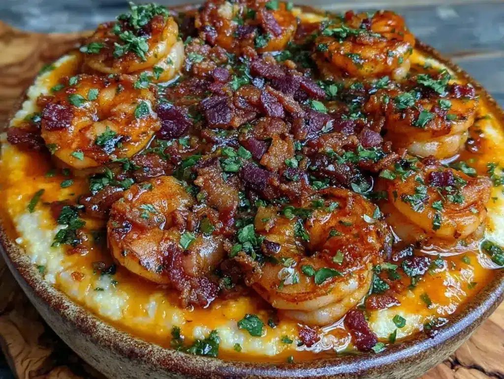 creamy shrimp and grits - featured image