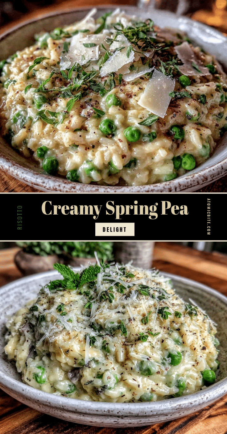 creamy spring pea risotto recipe