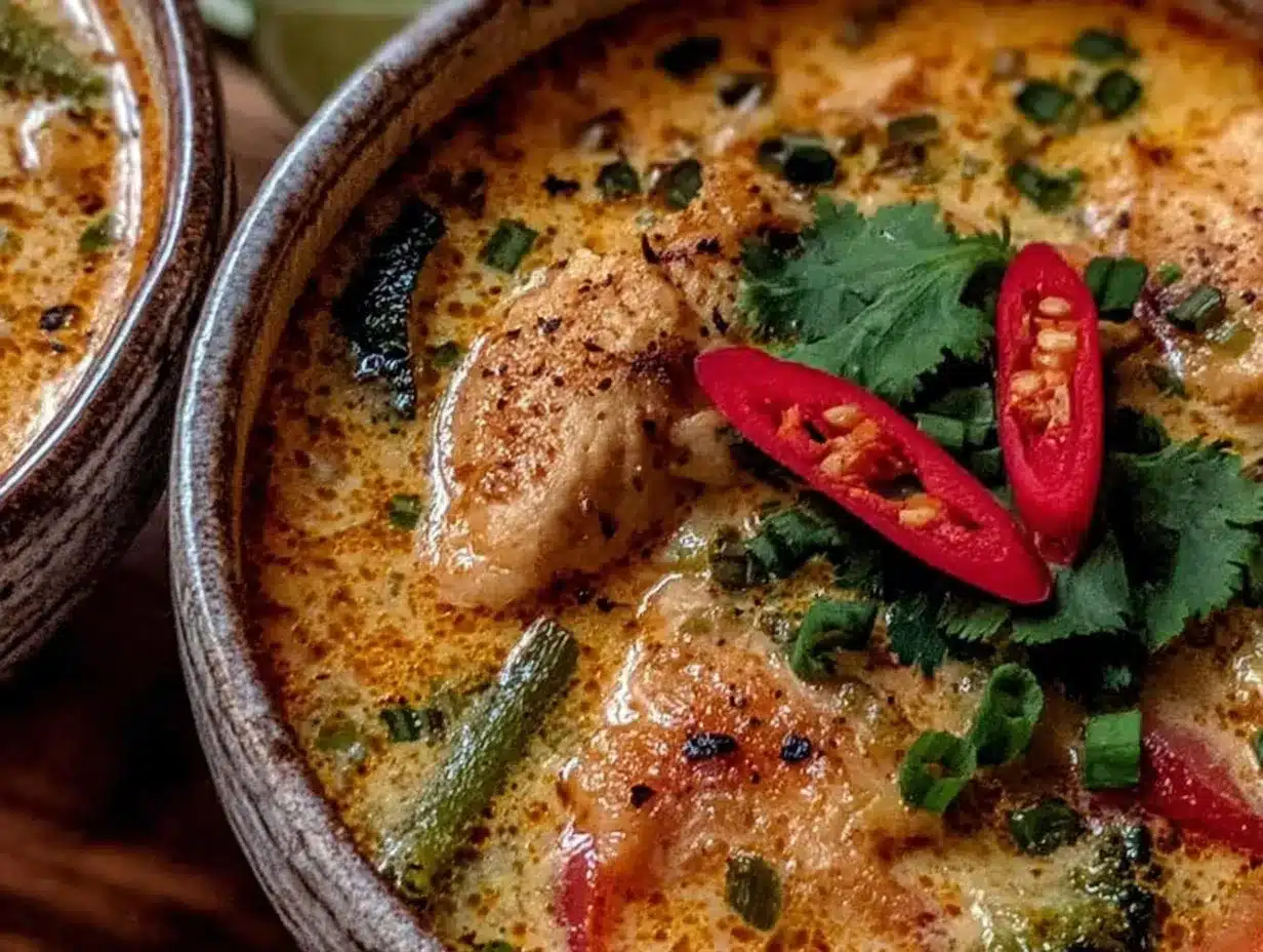 creamy thai coconut curry soup preparation steps