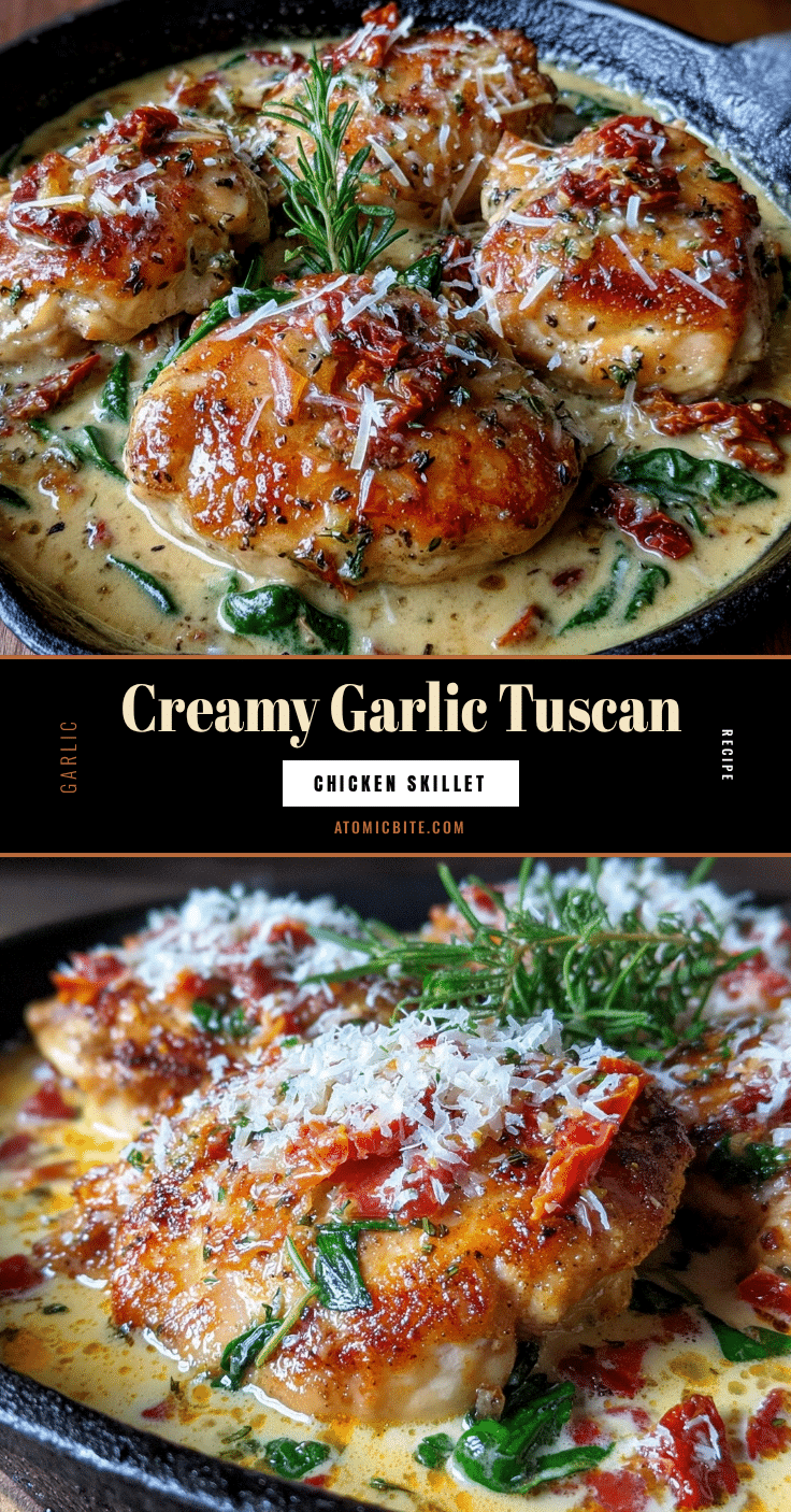 creamy tuscan chicken skillet recipe