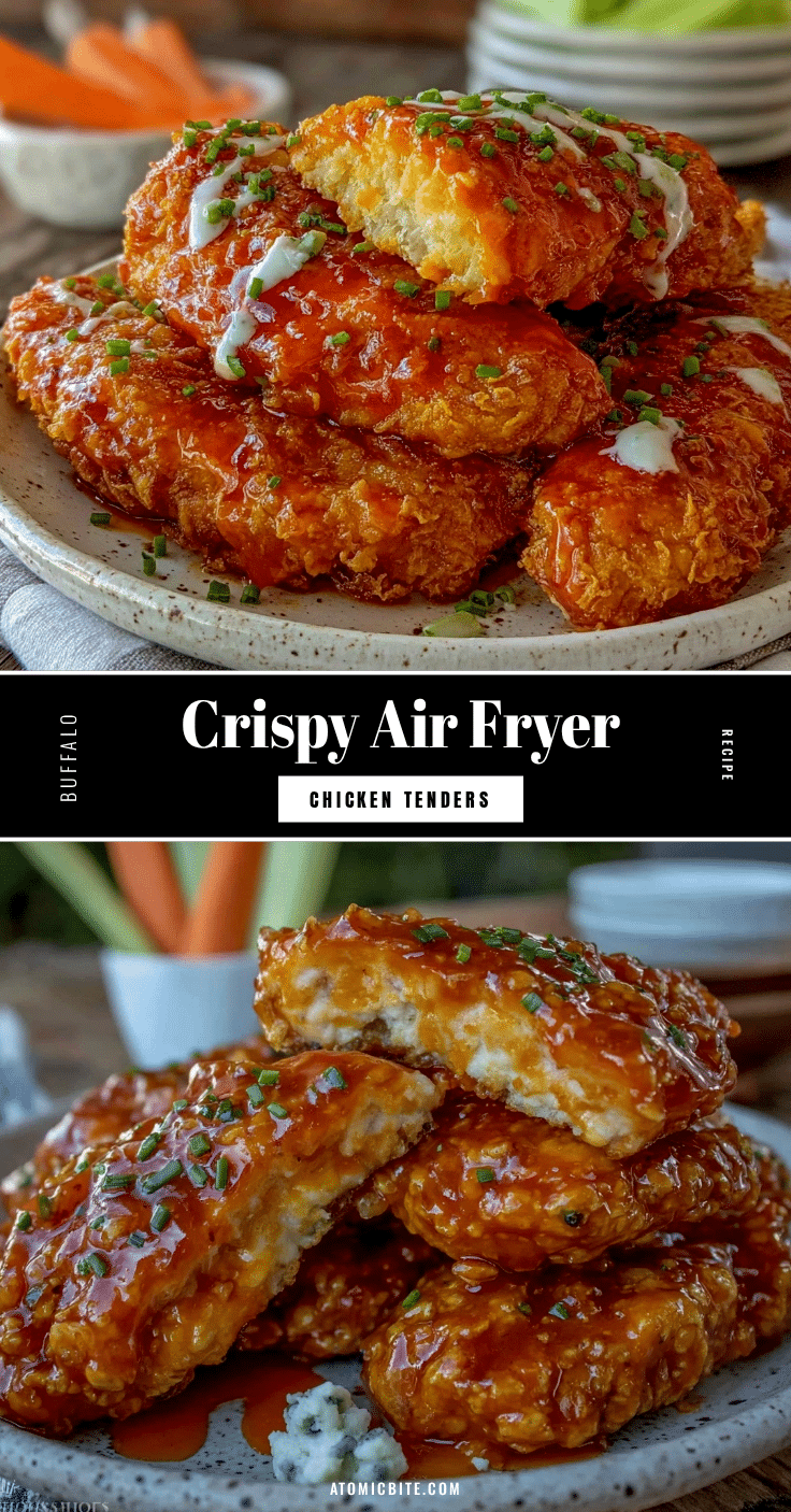 crispy air fryer buffalo chicken tenders recipe