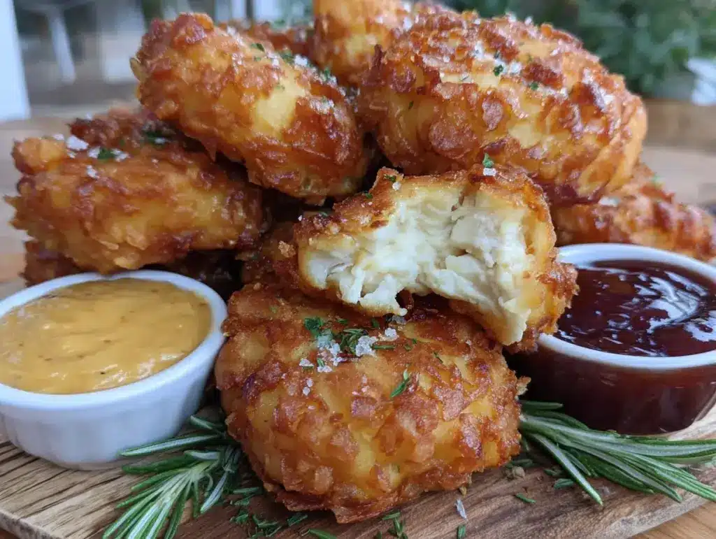 crispy air fryer chicken nuggets - featured image