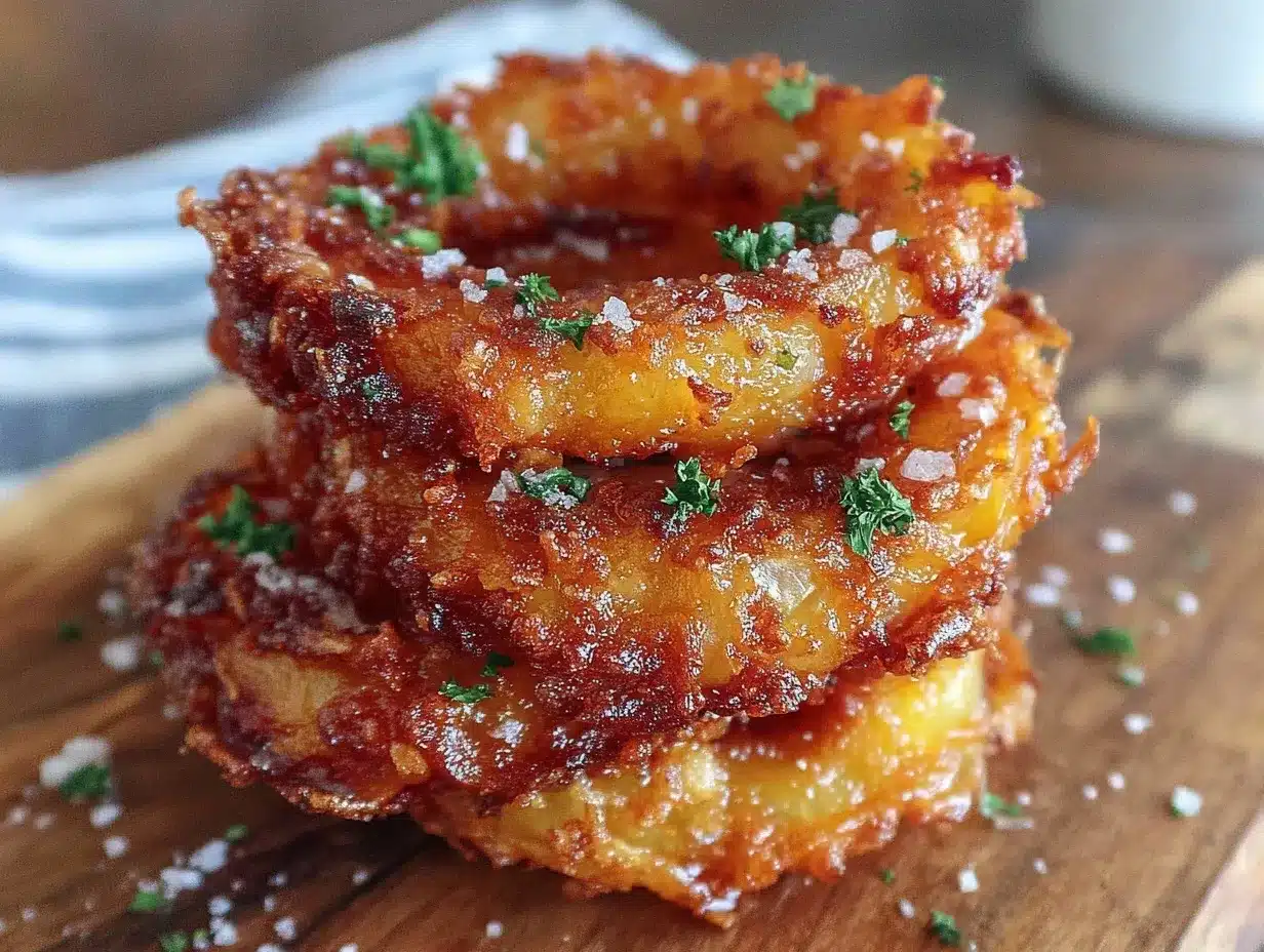 crispy air fryer onion rings preparation steps