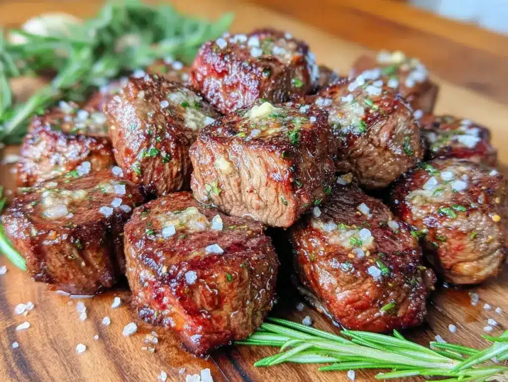 crispy air fryer steak bites - featured image