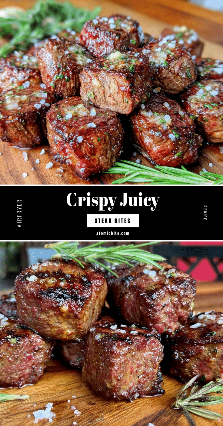 crispy air fryer steak bites recipe