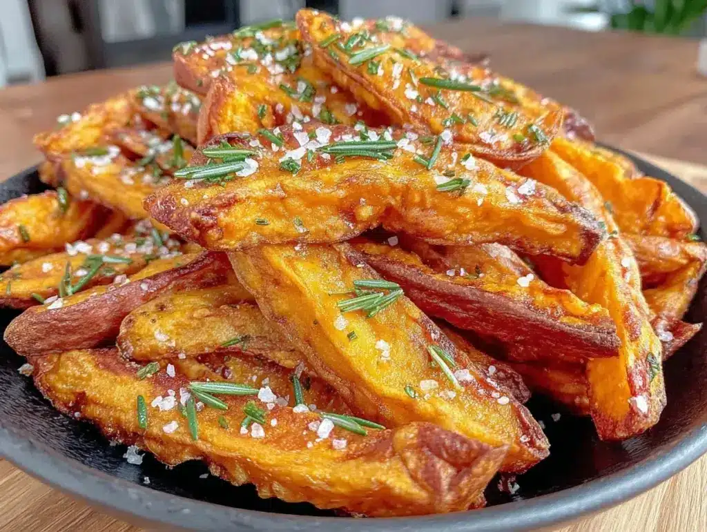 crispy air fryer sweet potato fries - featured image
