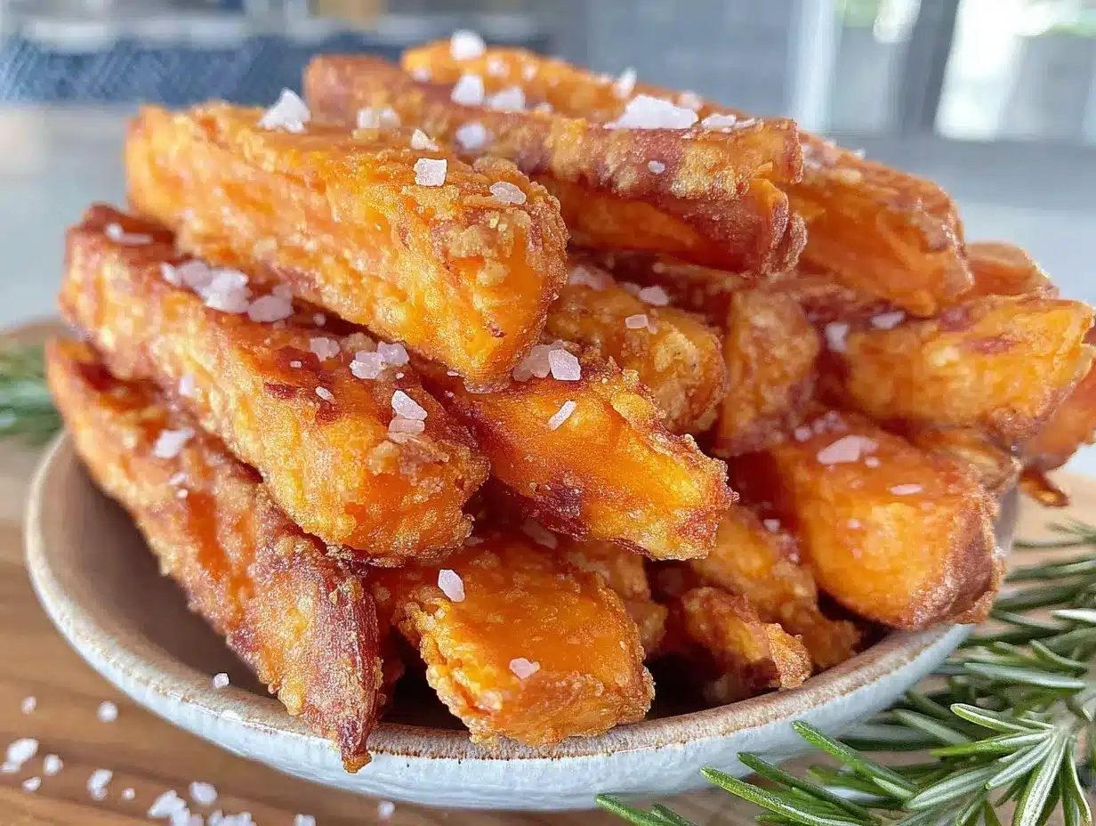 crispy air fryer sweet potato fries preparation steps