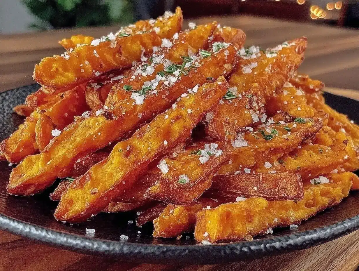 crispy air fryer sweet potato fries preparation steps