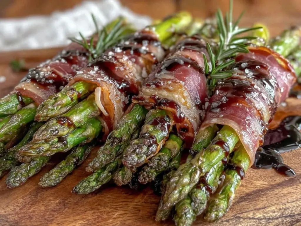 crispy asparagus prosciutto bundles - featured image