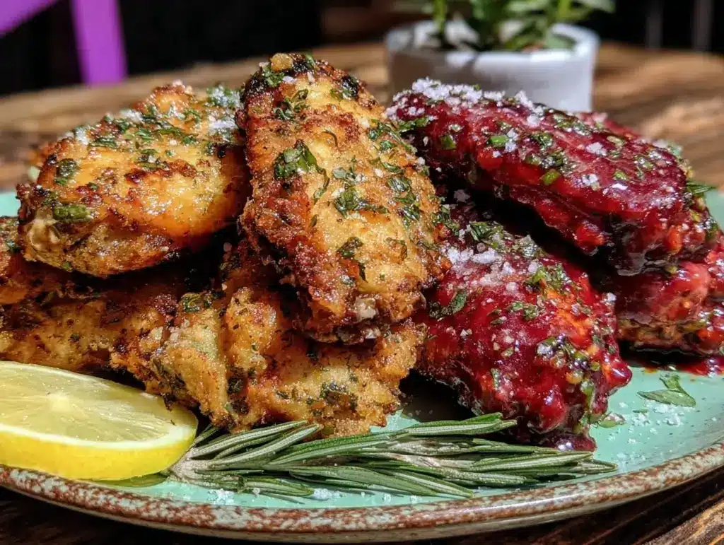 crispy baked chicken wings - featured image