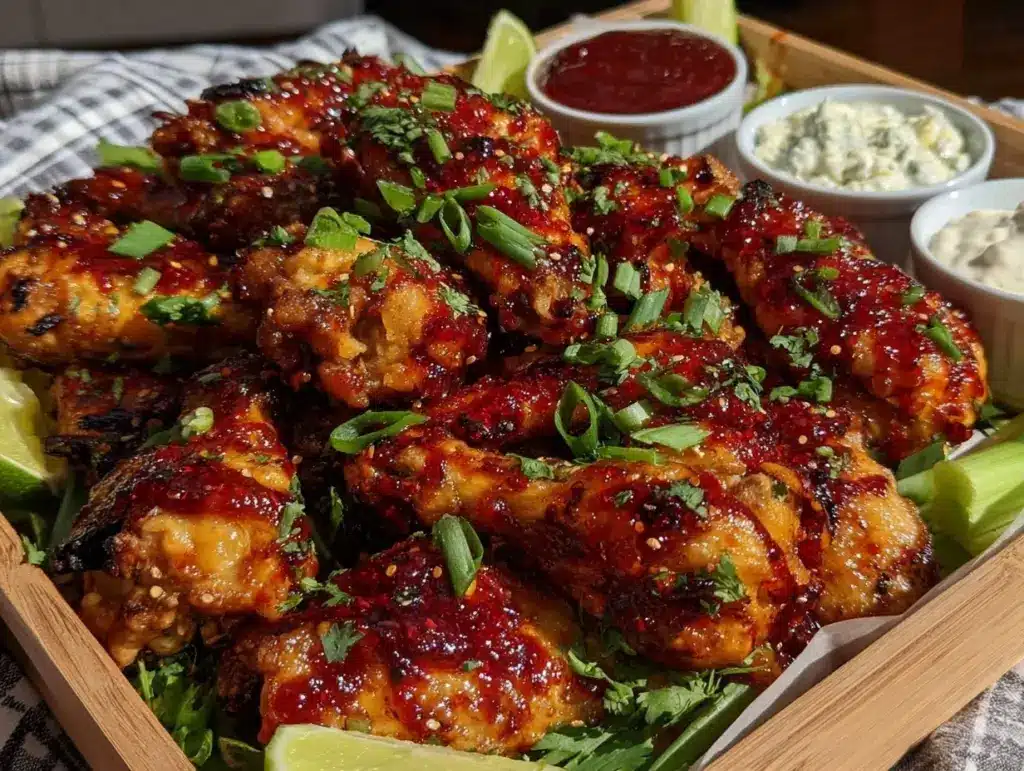 crispy baked chicken wings - featured image
