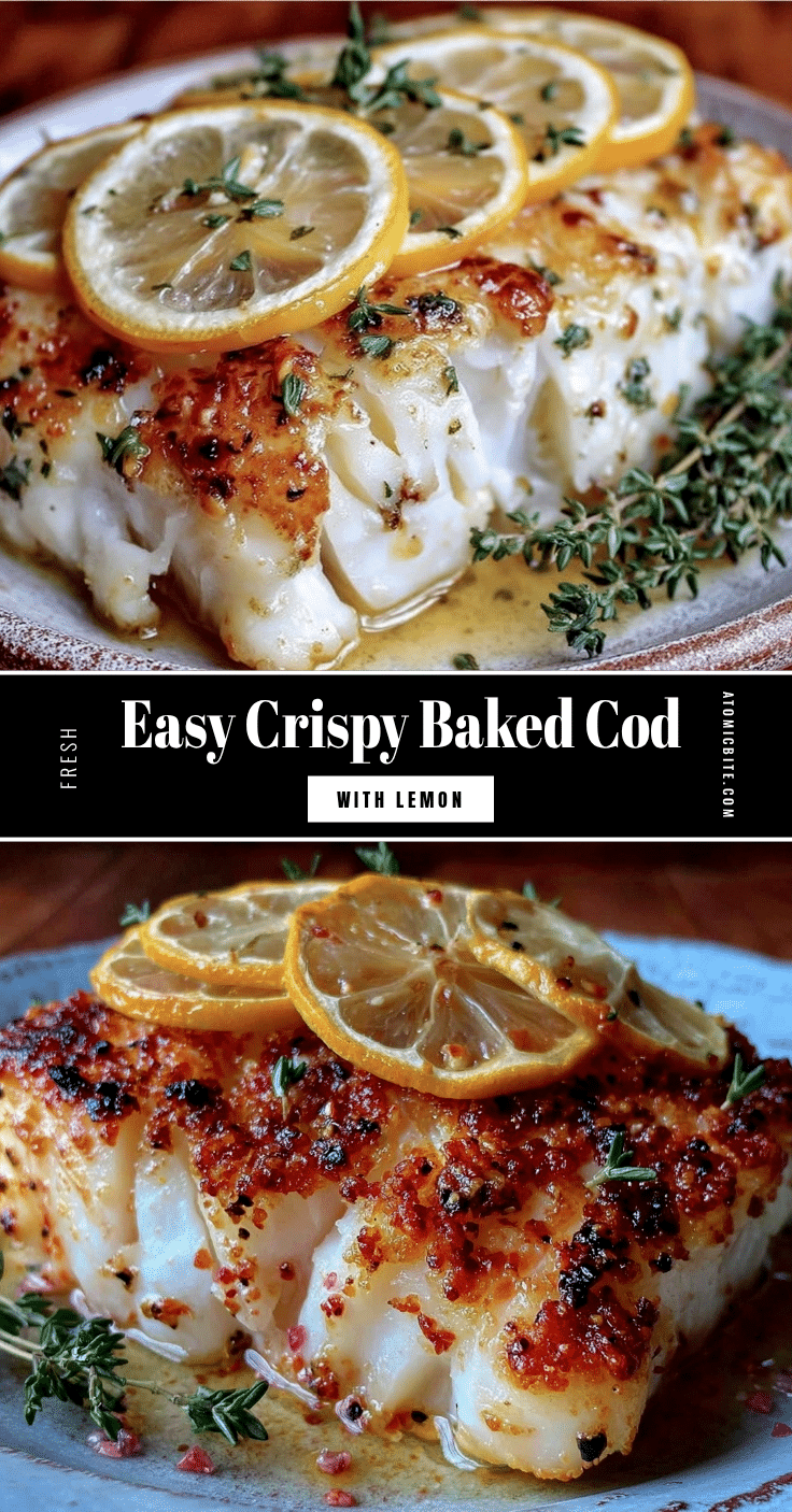 crispy baked cod with lemon recipe