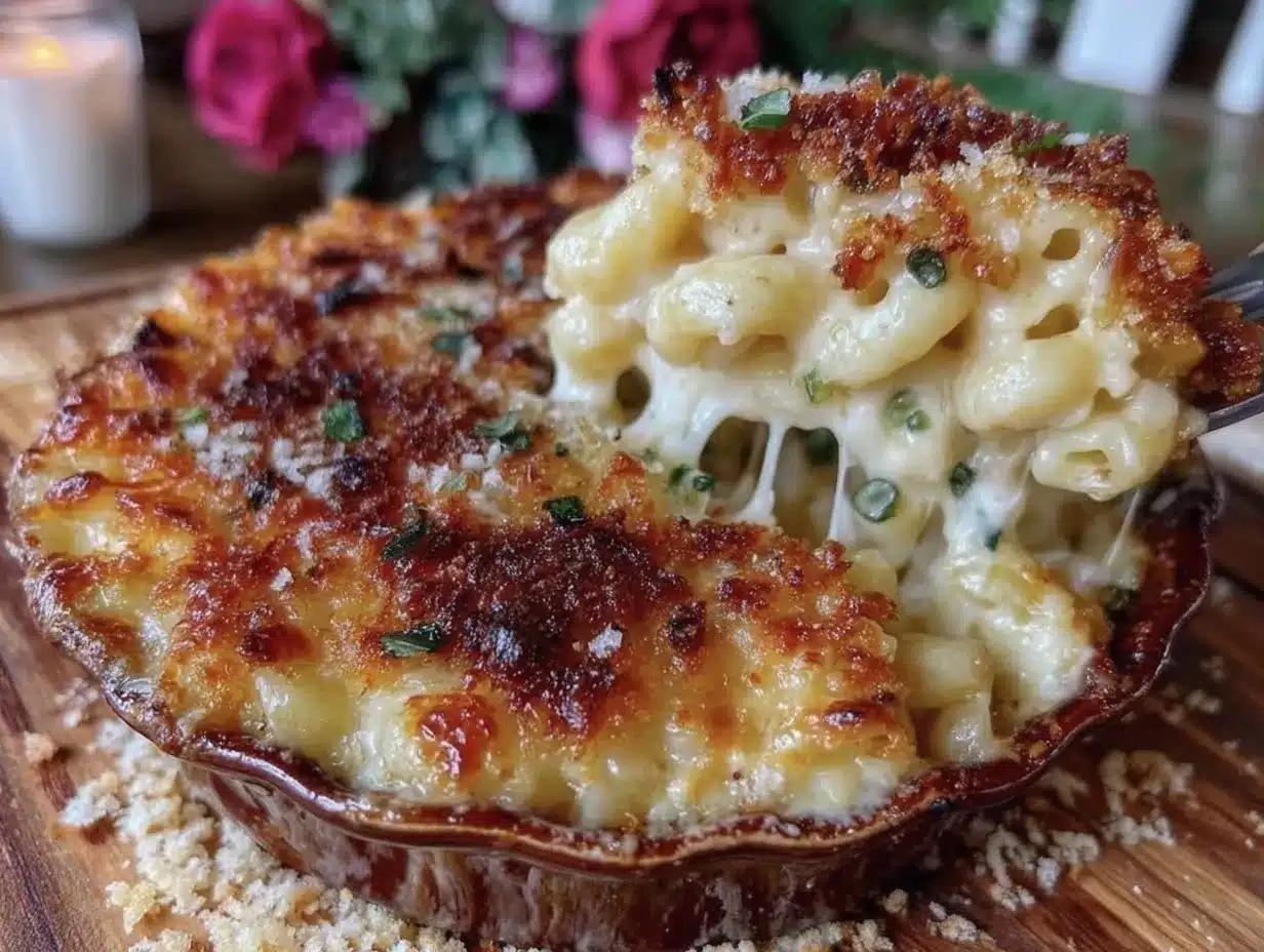 crispy baked mac and cheese preparation steps