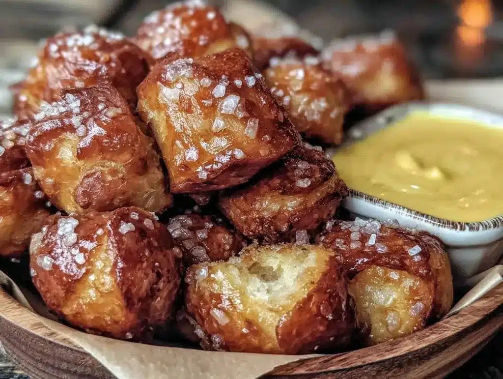 crispy ballpark pretzel bites - featured image