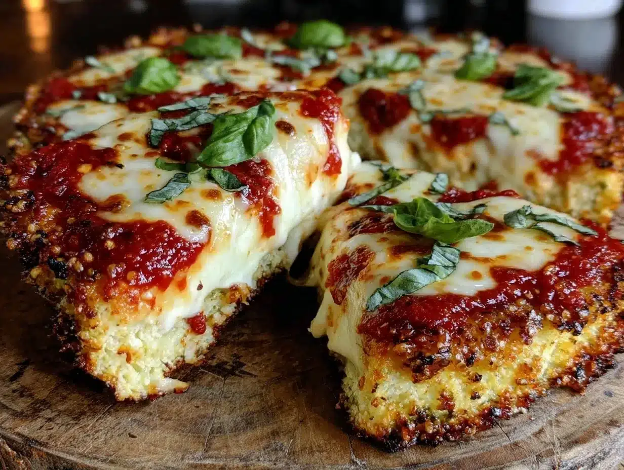 crispy cauliflower crust pizza preparation steps