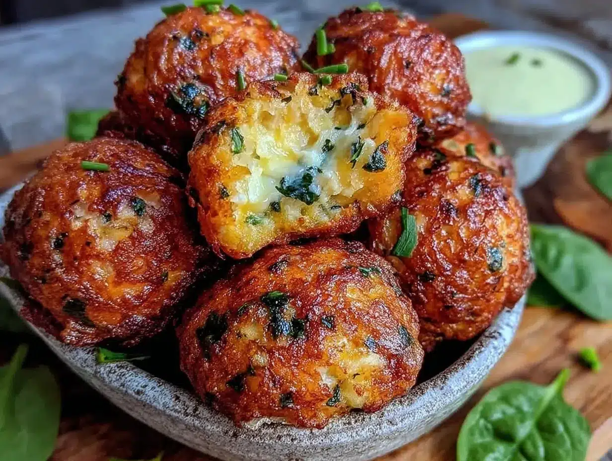 crispy cheesy spinach balls preparation steps