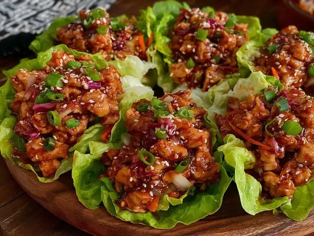 crispy chicken lettuce wraps - featured image