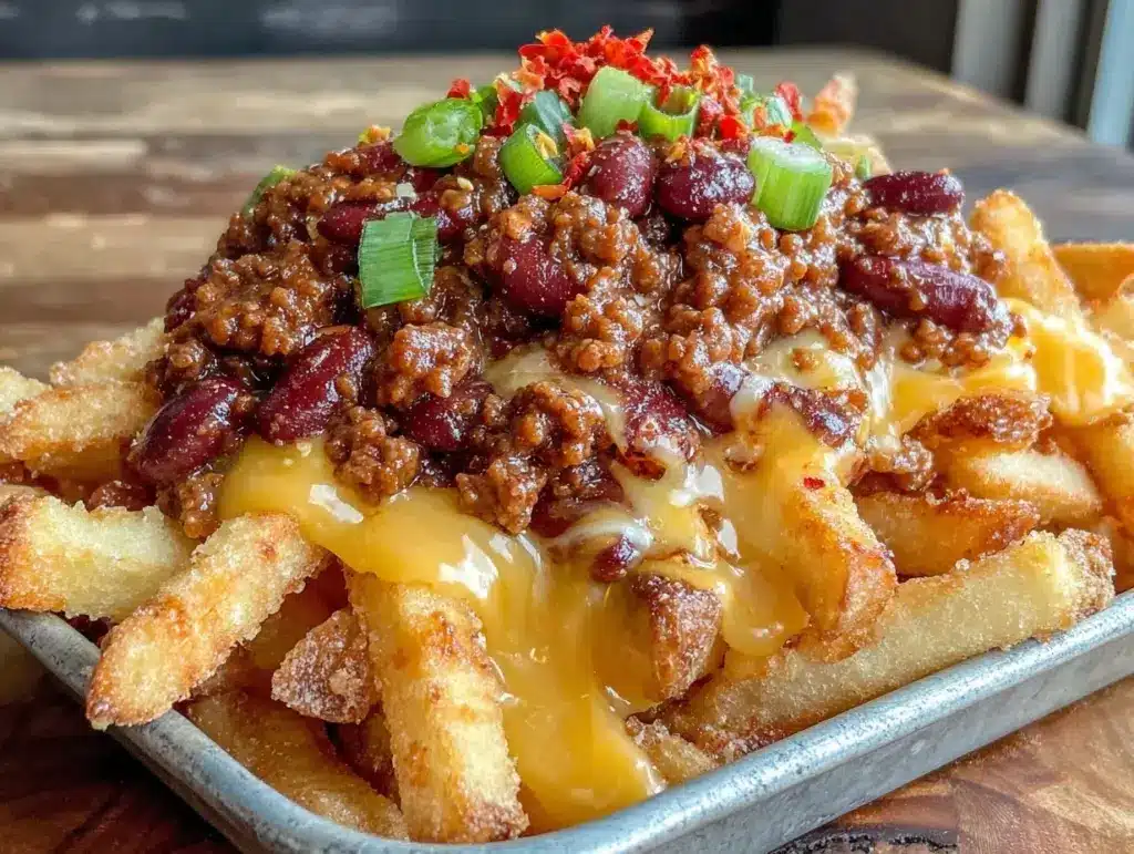 crispy chili cheese fries - featured image