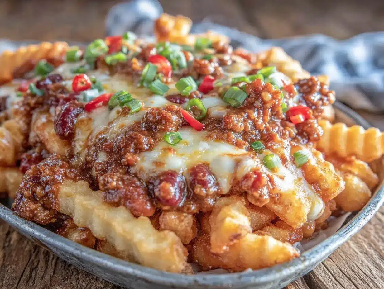 crispy chili cheese fries preparation steps