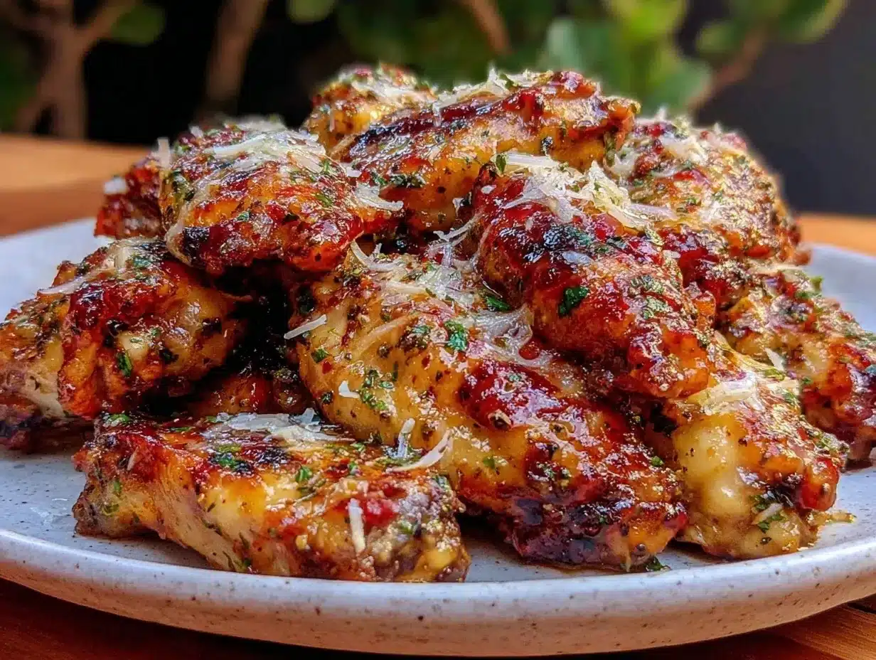 crispy garlic parmesan chicken wings preparation steps