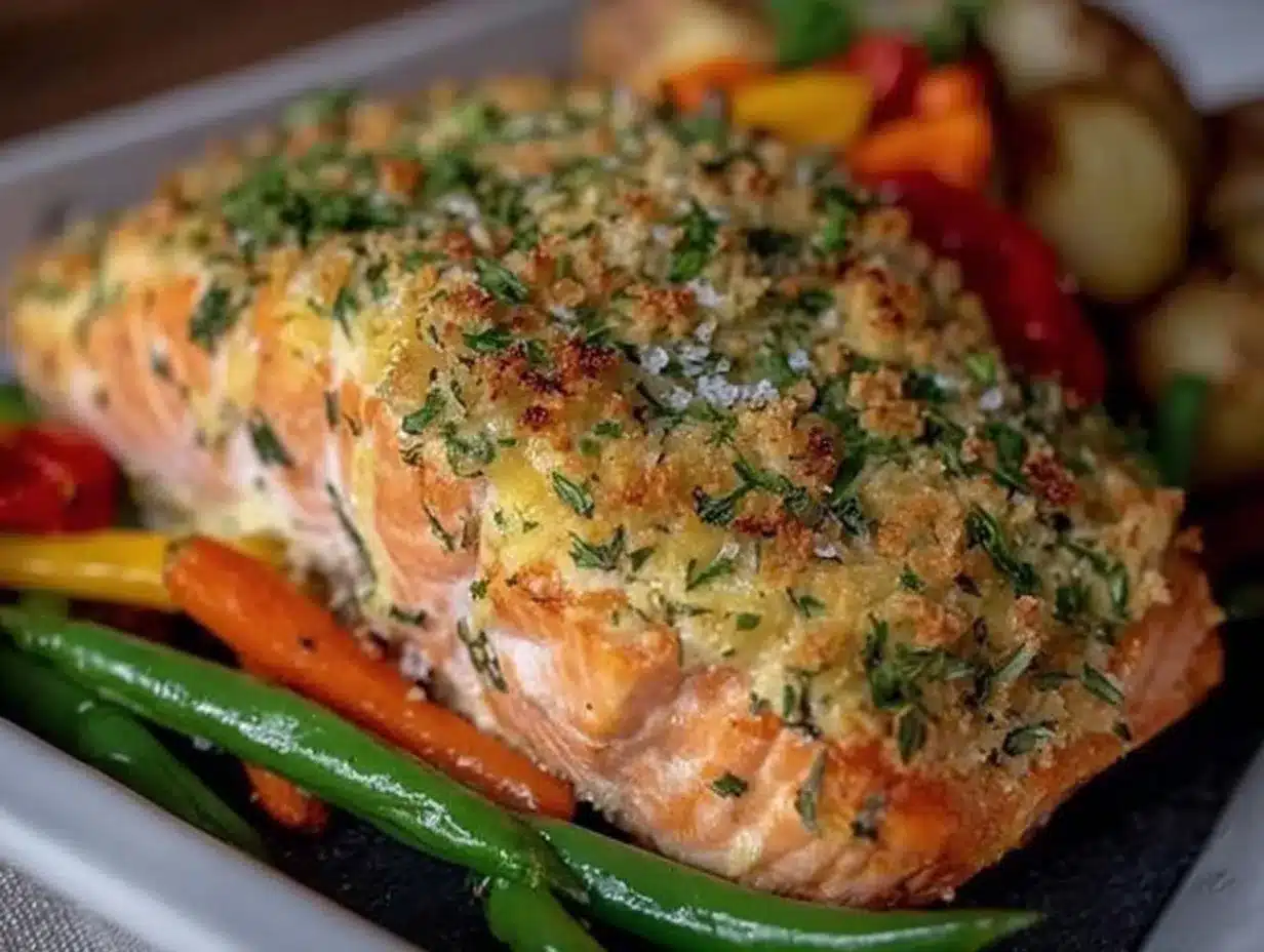 crispy herb-crusted salmon preparation steps