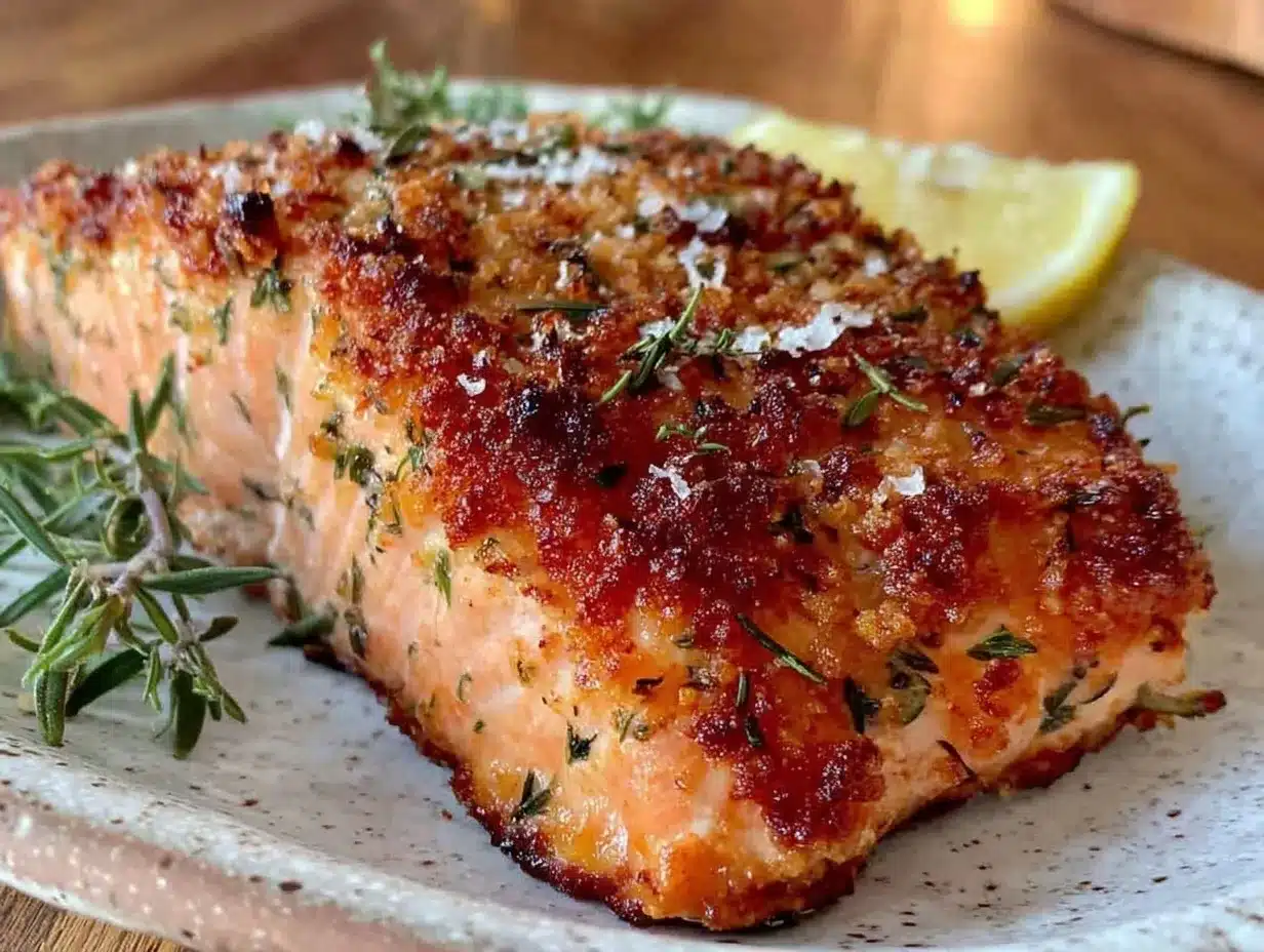 crispy herb-crusted salmon recipe preparation steps