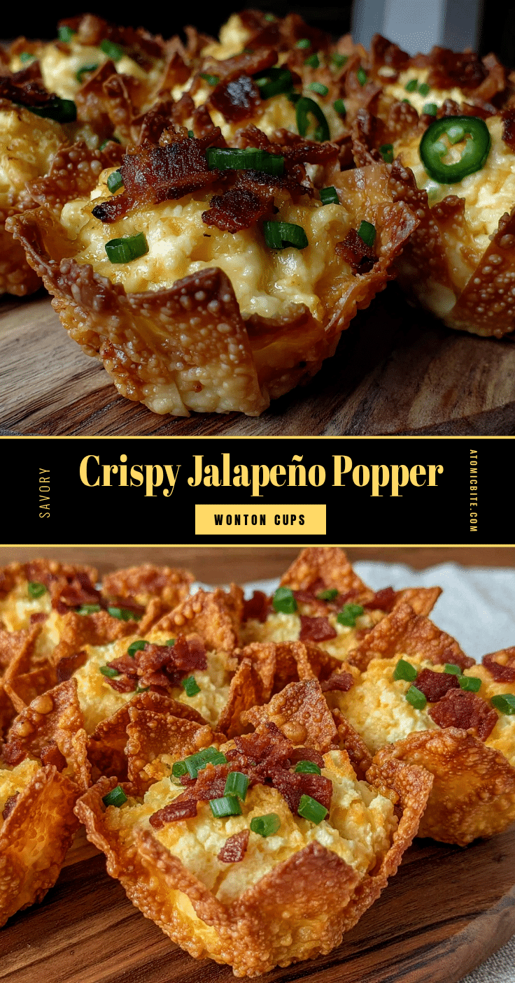 crispy jalapeño popper wonton cups recipe