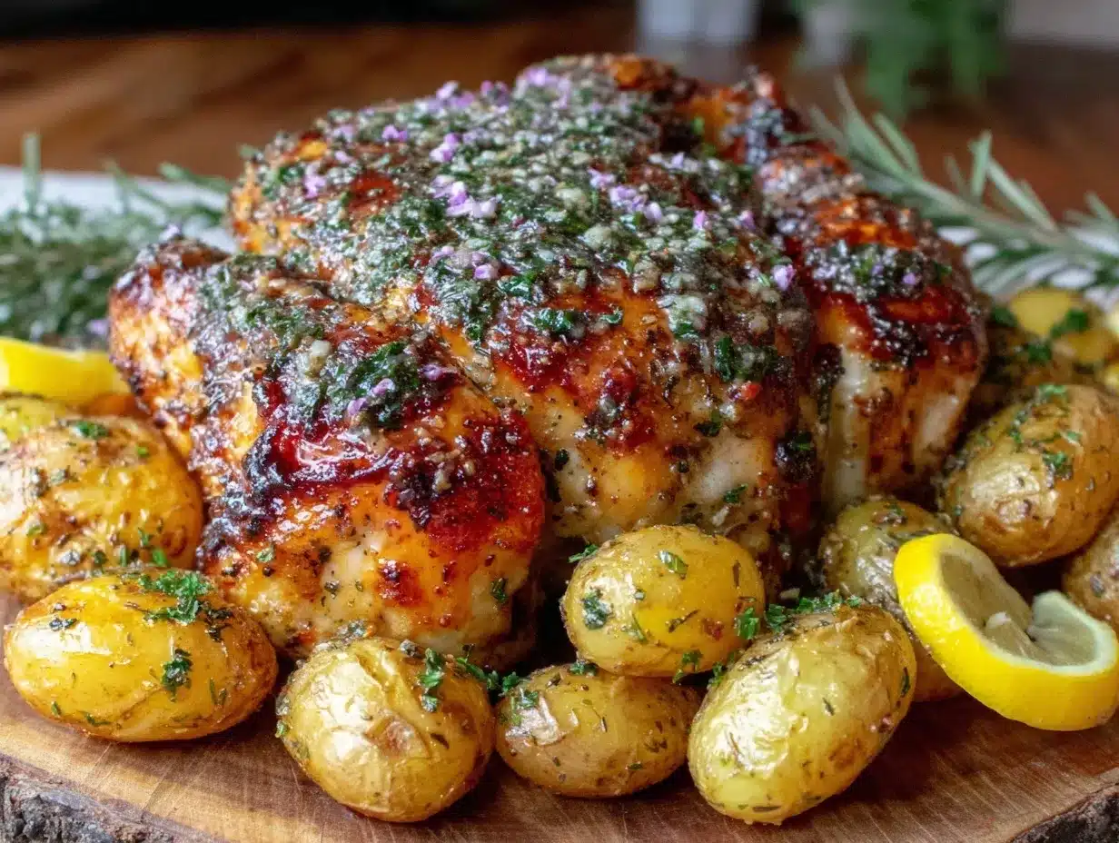 crispy lemon herb roasted chicken preparation steps