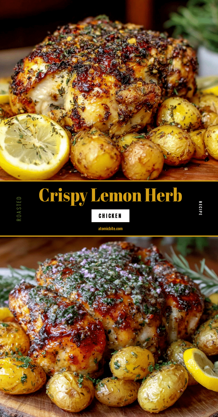 crispy lemon herb roasted chicken recipe