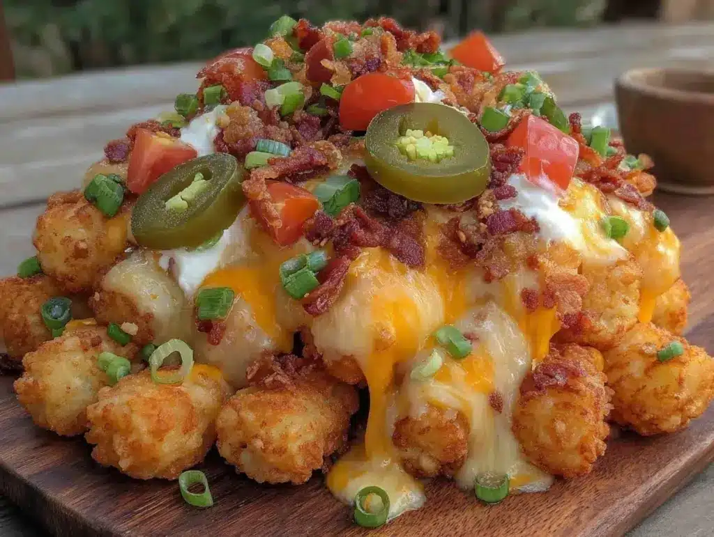crispy loaded tater tot nachos - featured image