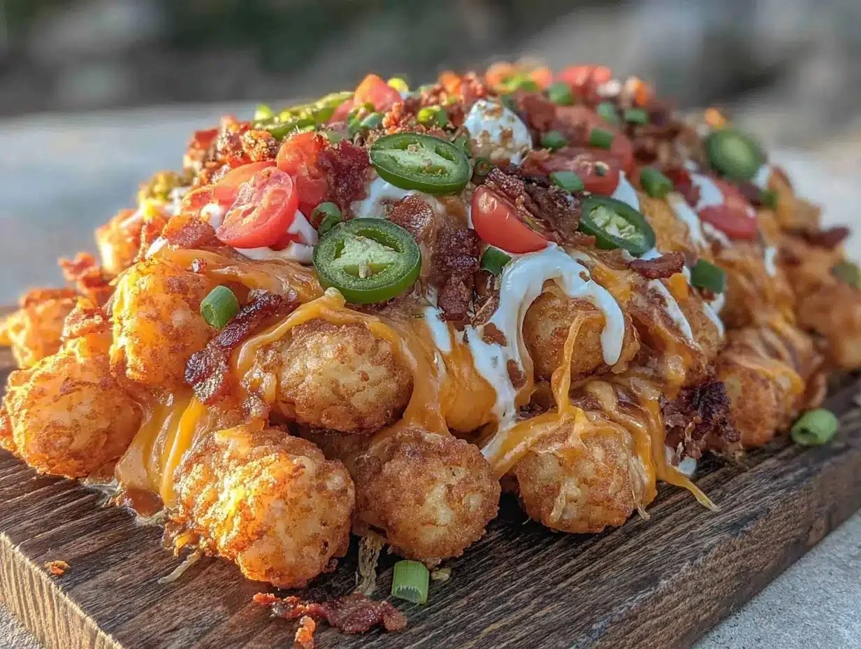 crispy loaded tater tot nachos preparation steps