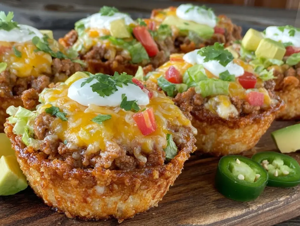 crispy mini taco cups - featured image