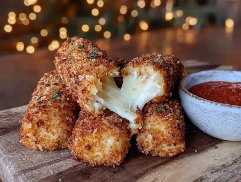 crispy mozzarella sticks - featured image
