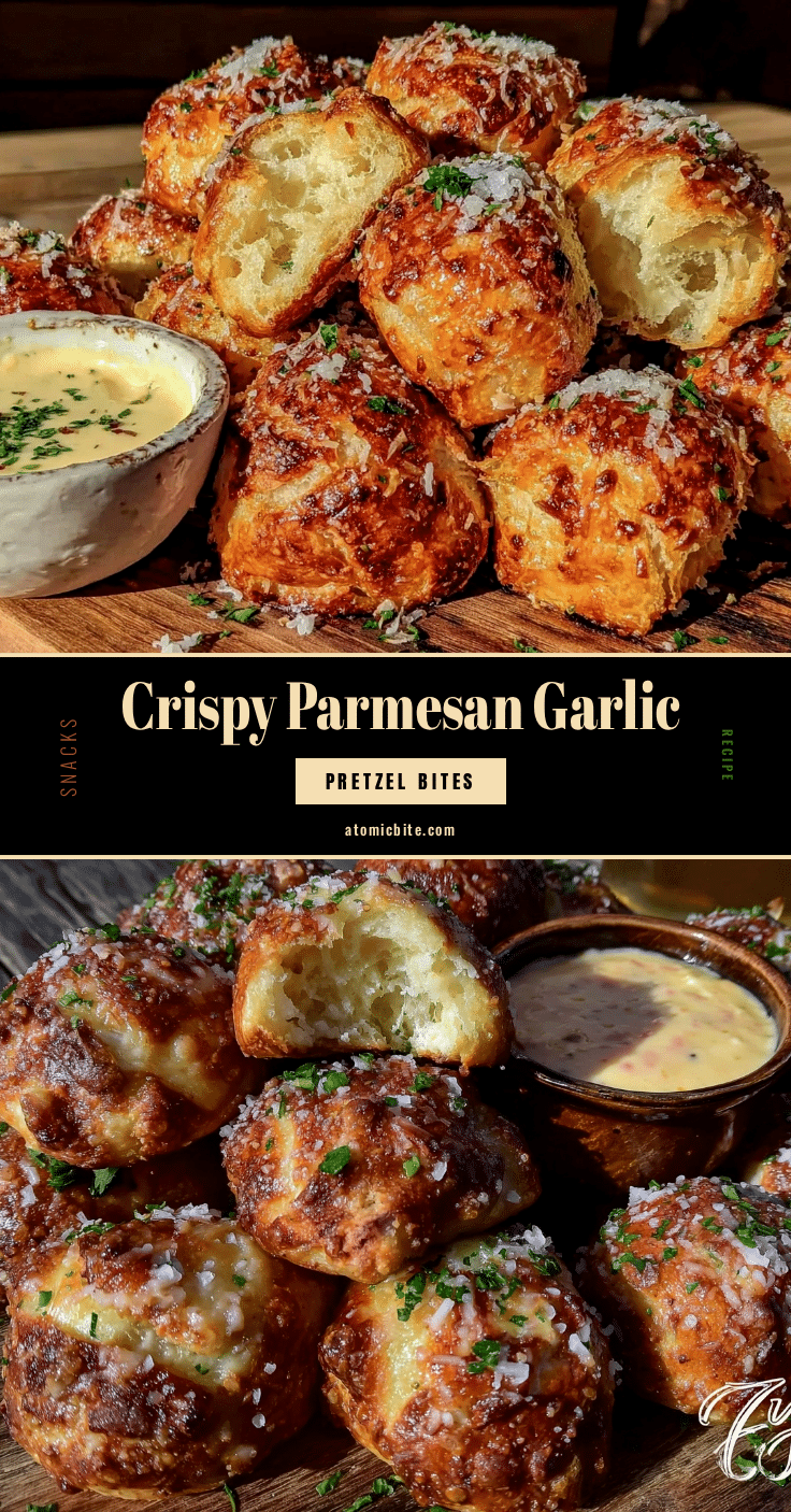 crispy parmesan garlic pretzel bites recipe