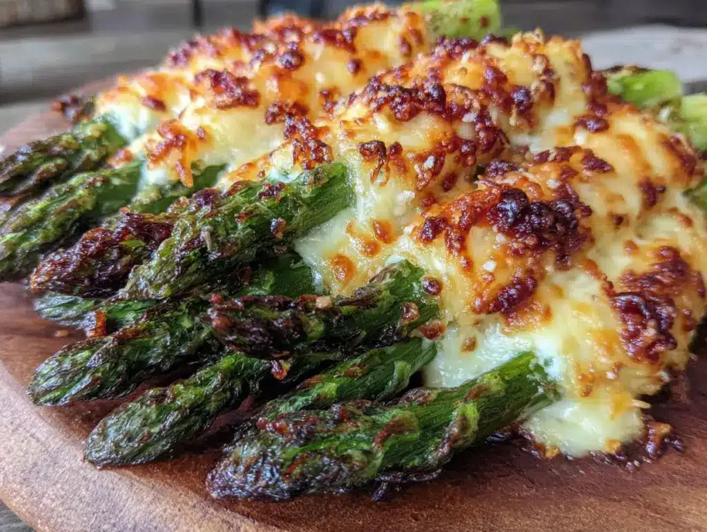 crispy parmesan roasted asparagus - featured image