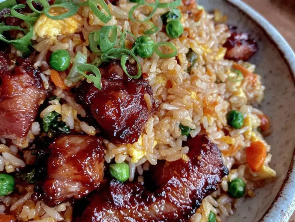crispy pork fried rice recipe - featured image