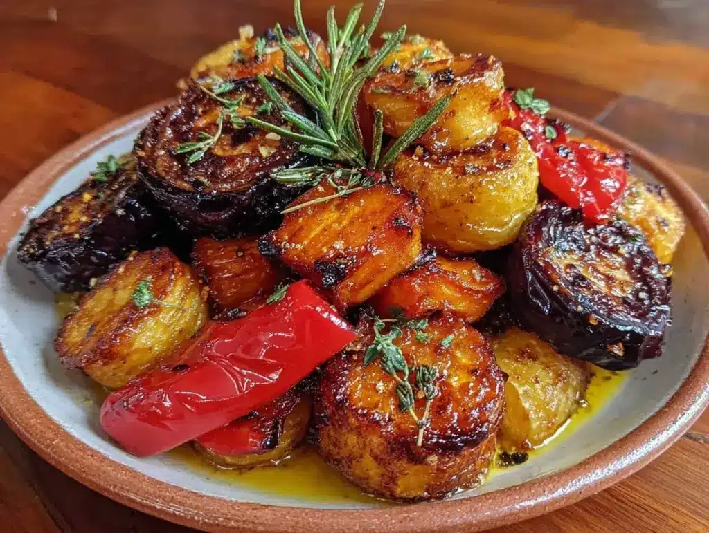 crispy roasted vegetables - featured image