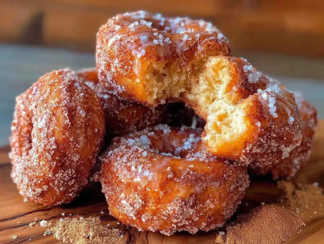 crispy sourdough discard cinnamon sugar donuts preparation steps