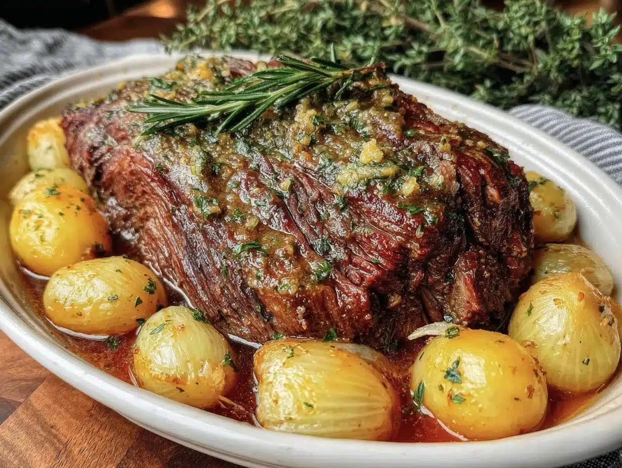 Crockpot Mississippi pot roast preparation steps