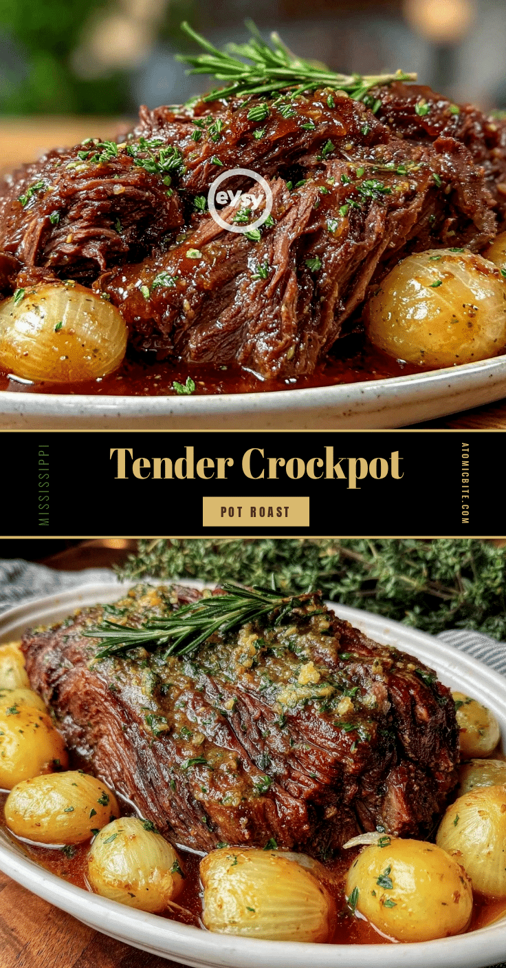 Crockpot Mississippi pot roast recipe