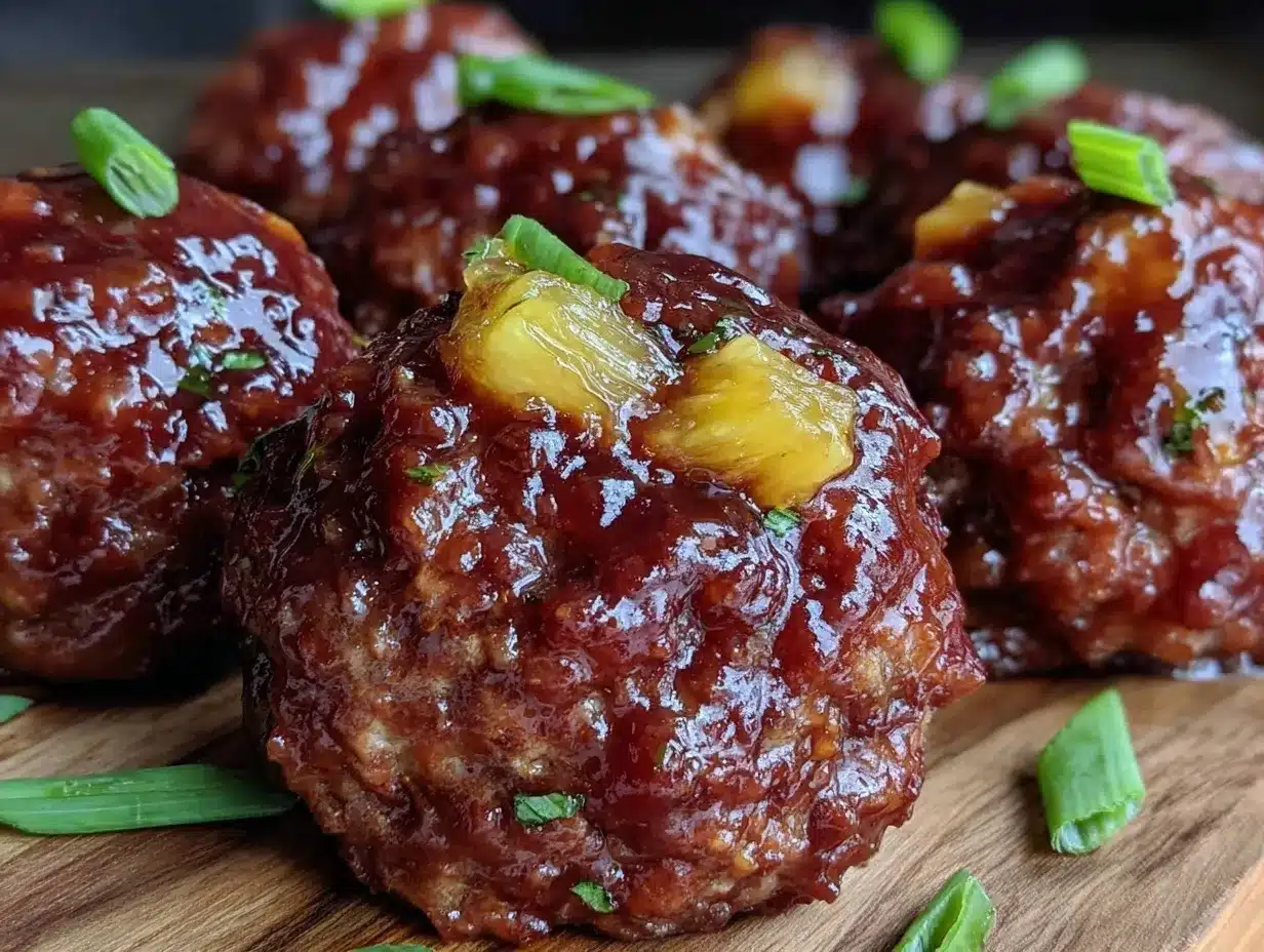 crockpot teriyaki pineapple meatballs preparation steps