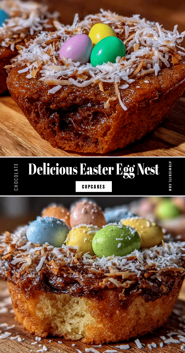 Easter egg nest chocolate cupcakes recipe