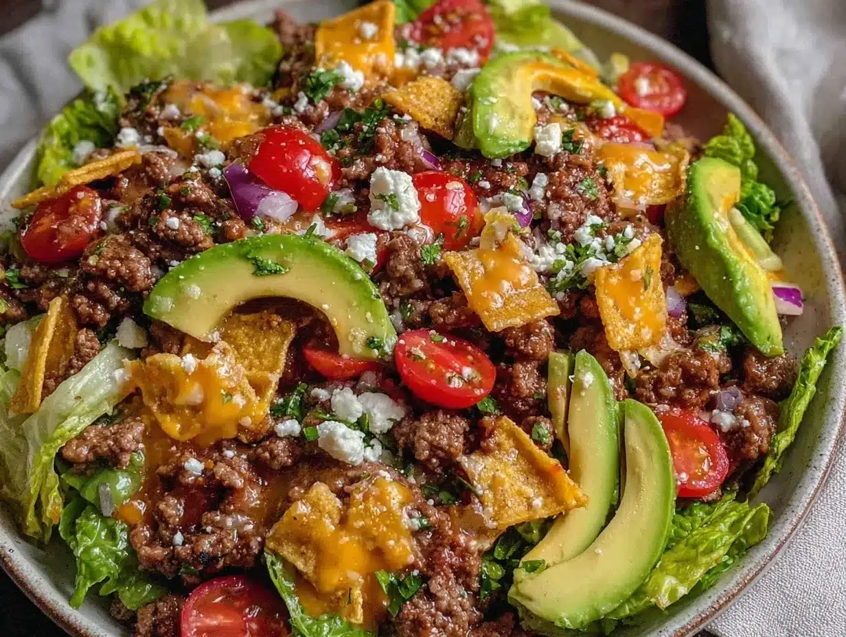 easy crispy keto taco salad preparation steps