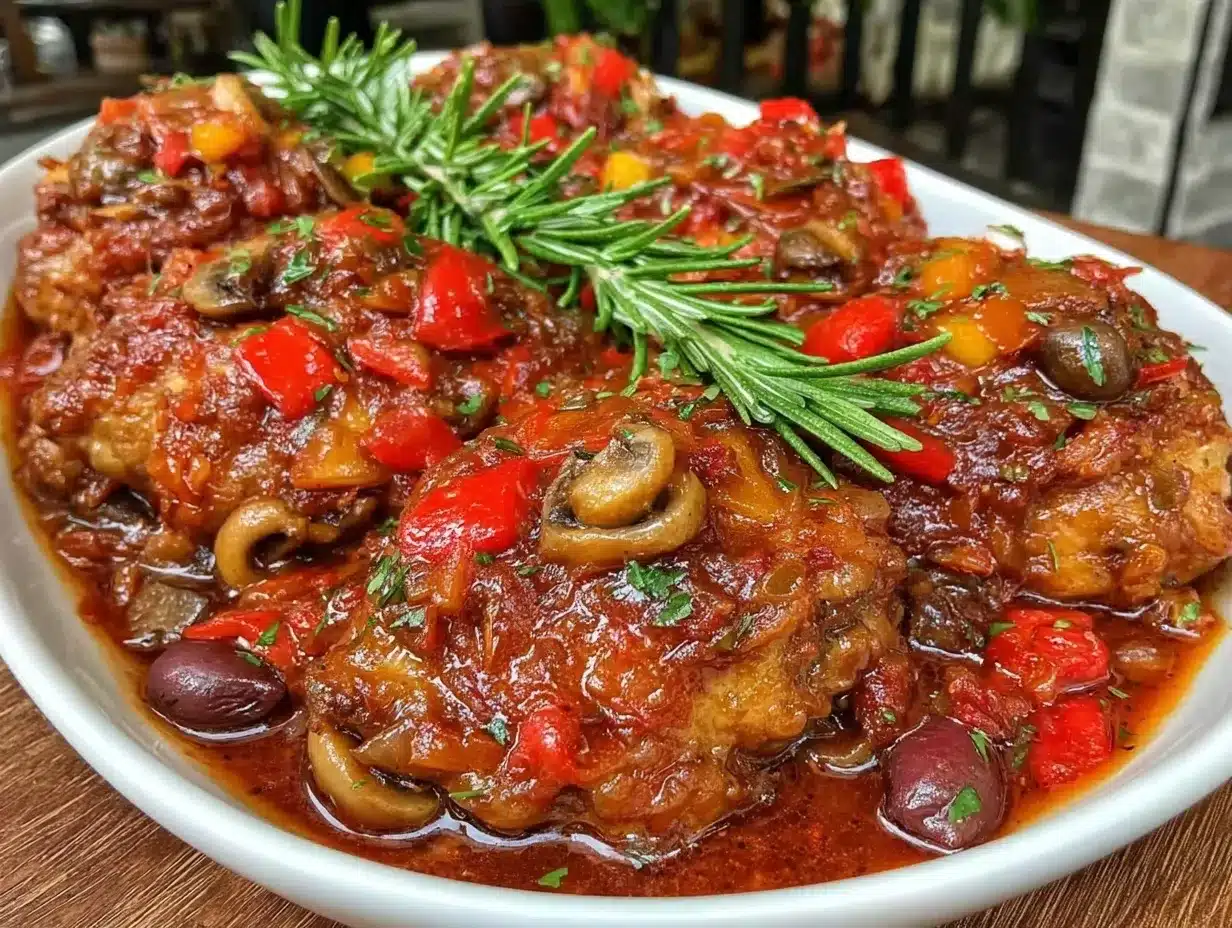 easy crockpot chicken cacciatore preparation steps