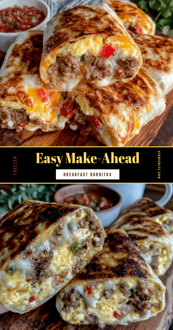 easy make-ahead breakfast burritos recipe