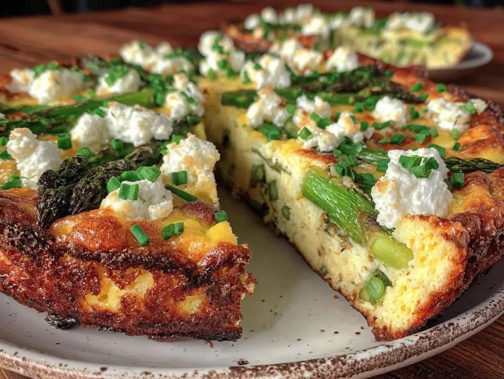 easy spring vegetable frittata with goat cheese - featured image